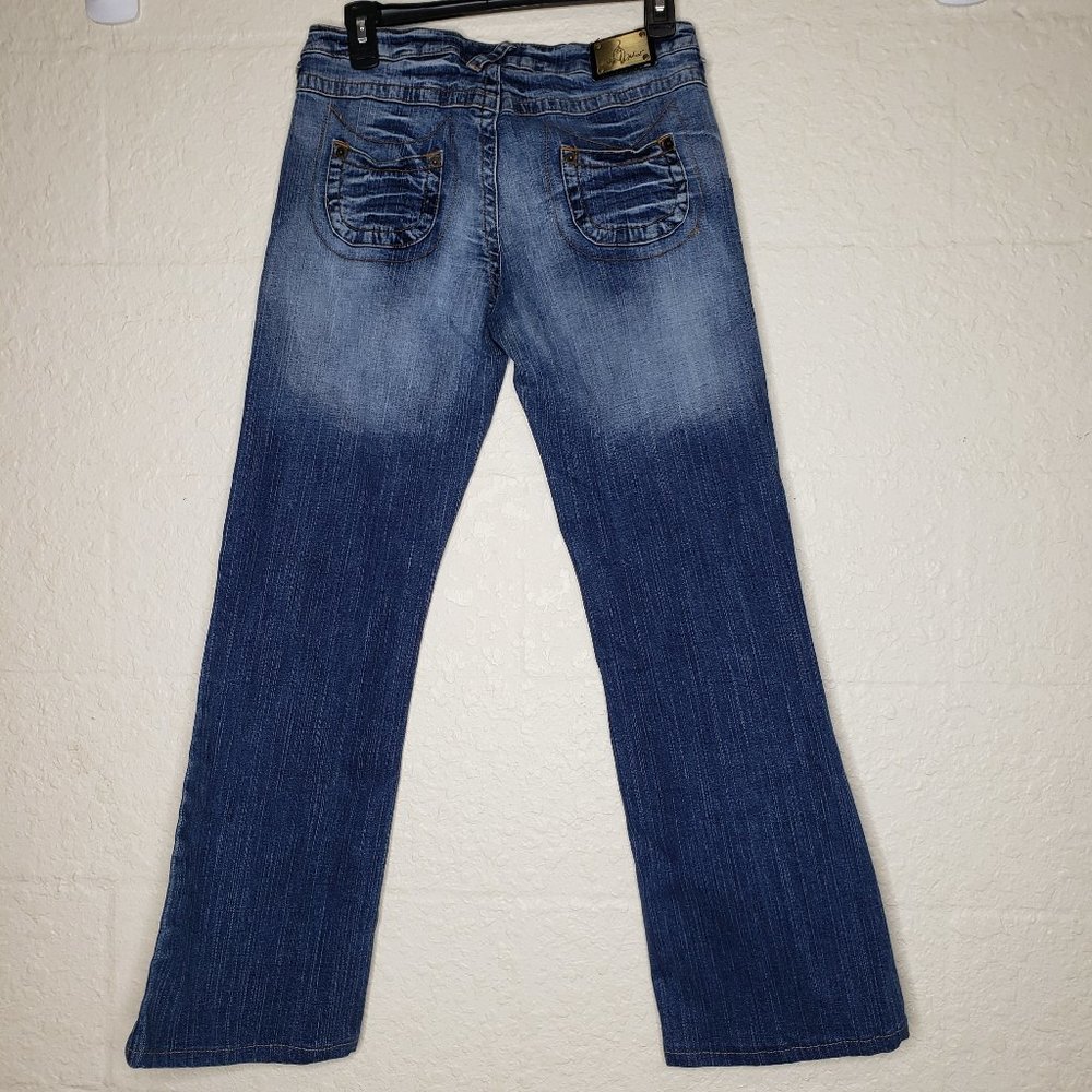 Baby Phat 7 Pocket Blue Jeans Size 11 - Picture 10 of 15